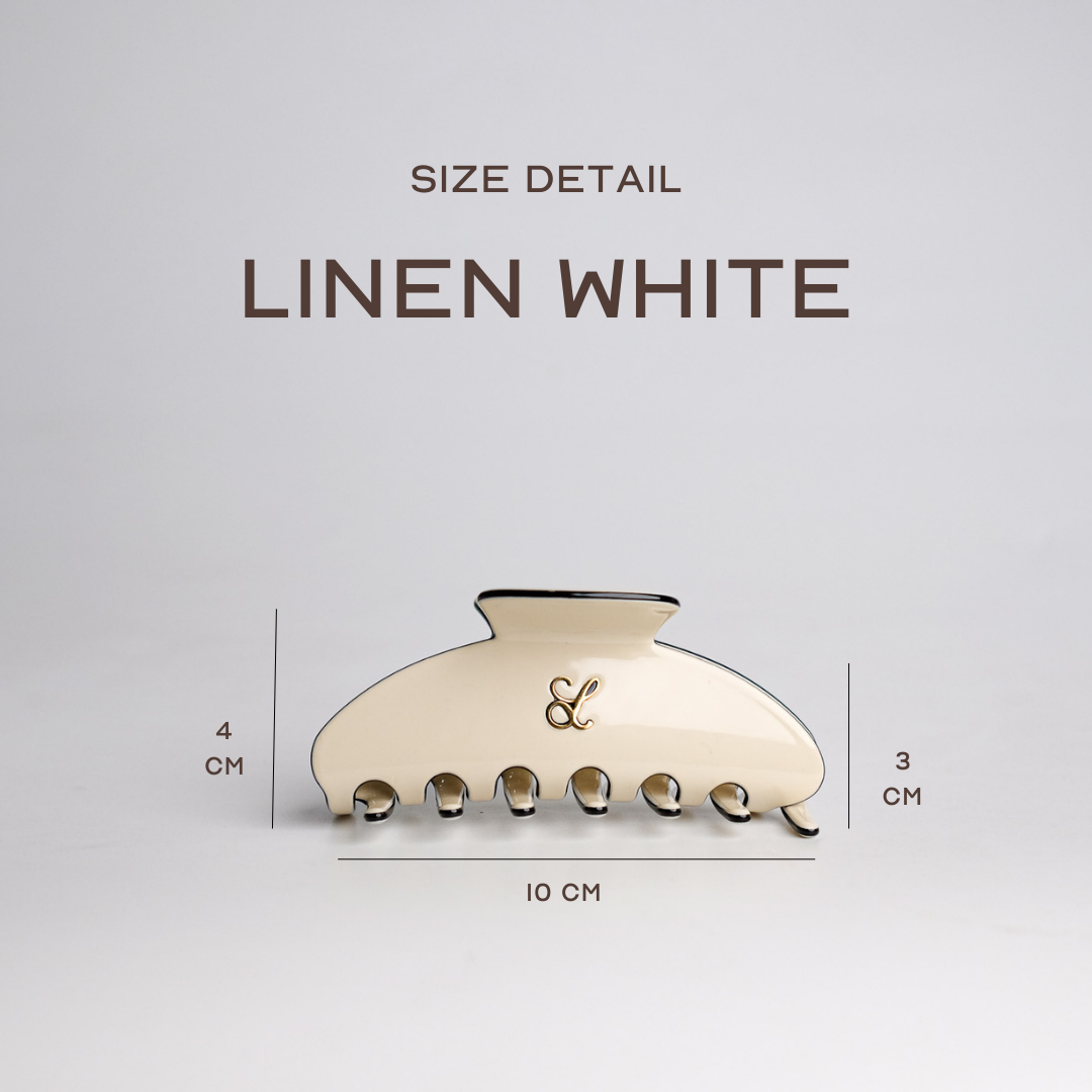 Hair Claw in Linen White